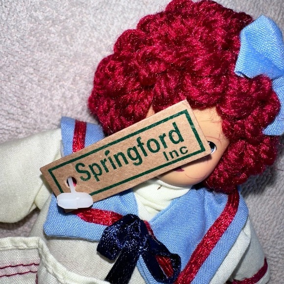 NOS Vintage Springford Raggedy Ann & Andy Porcelain Face Sailor Outfit Doll Set - Picture 4 of 7